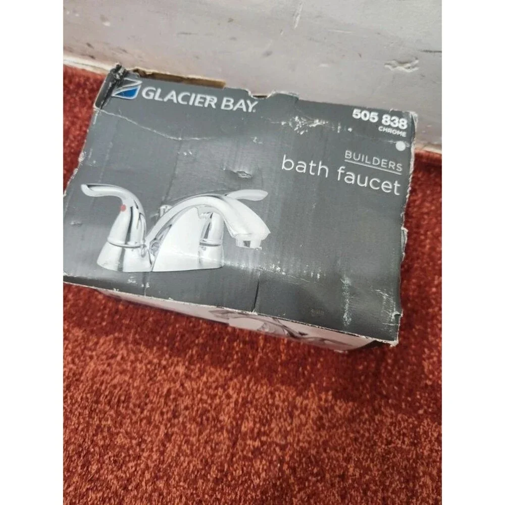 Glacier Bay Builders 4 In Centerset 2 Handle Bath Faucet Chrome HD67091W 6B01